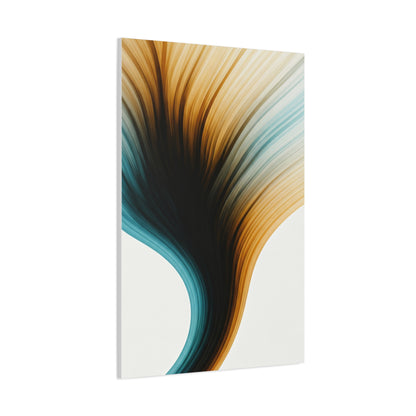 Flowing Gold and Teal Abstract Wall Art & Canvas Prints