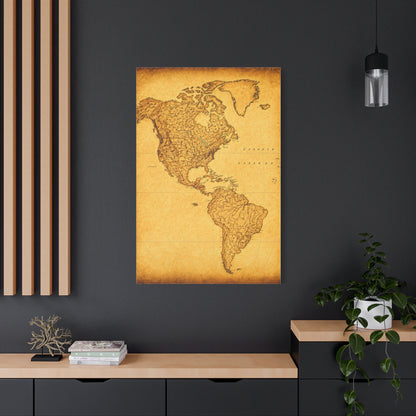 Decorative Double Hemisphere World Map Wall Art & Canvas Prints