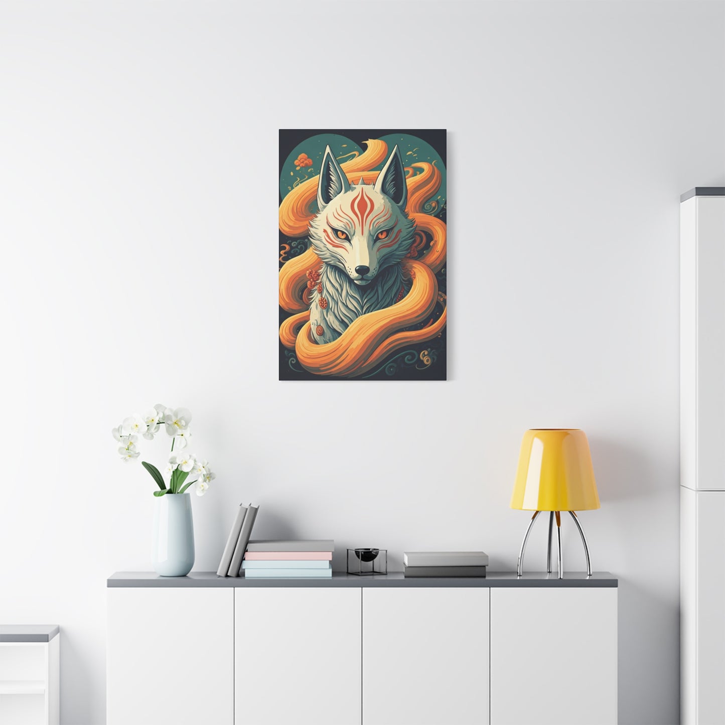 Sacred Kitsune Guardian Wall Art & Canvas Prints
