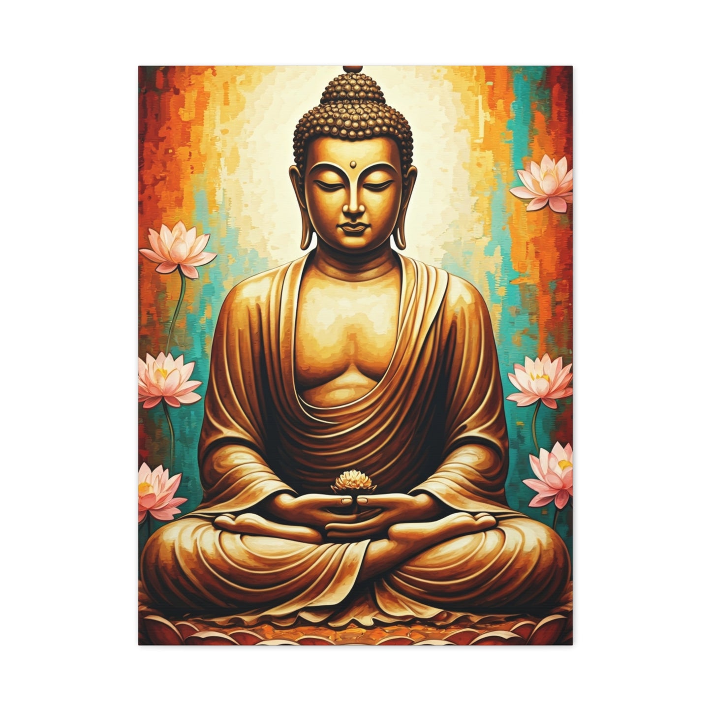 Sacred Lotus Buddha Portrait Wall Art & Canvas Prints