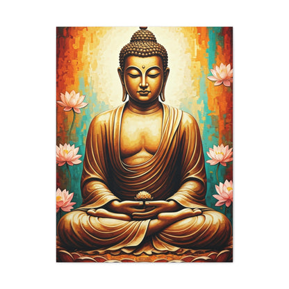 Sacred Lotus Buddha Portrait Wall Art & Canvas Prints