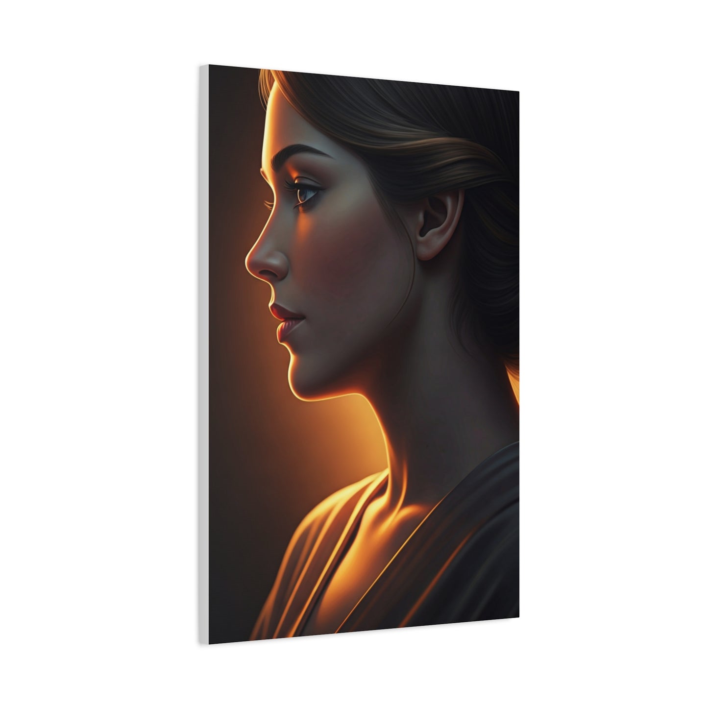 Soft Profile Glow Portrait Wall Art & Canvas Prints