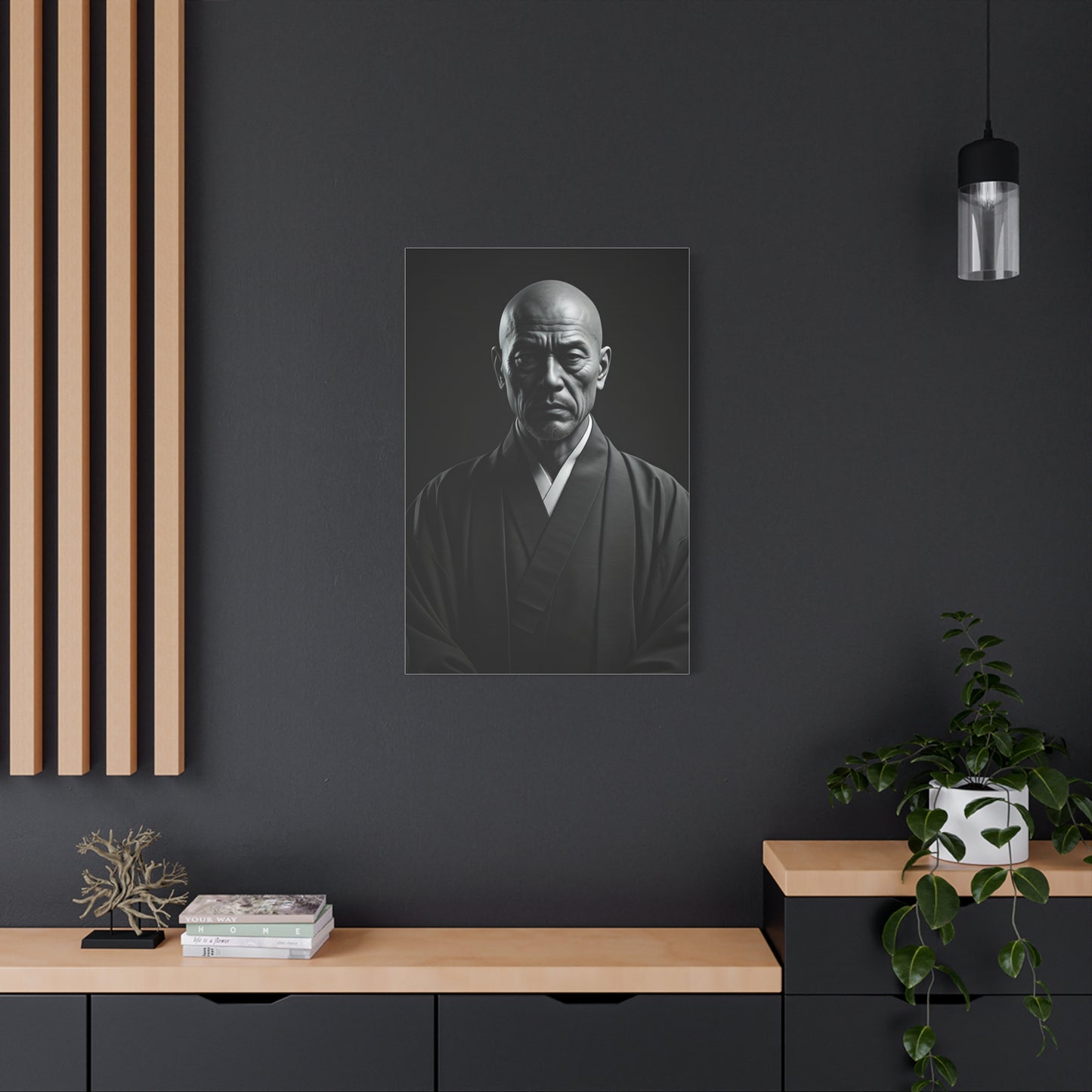 Stoic Figure in Minimalist Portrait Wall Art & Canvas Prints