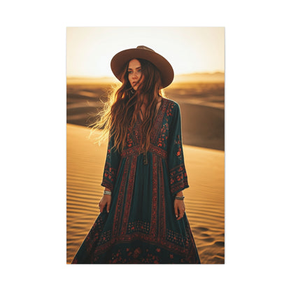 Desert Bohemian Wanderer Woman Wall Art & Canvas Prints