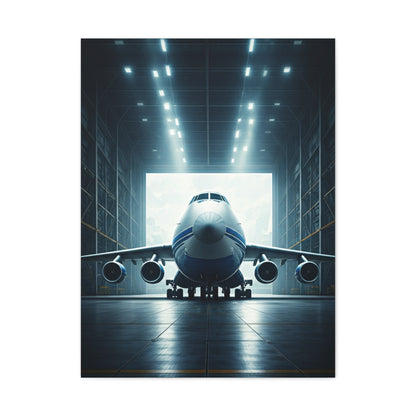 Futuristic Hangar Jet Power Wall Art & Canvas Prints