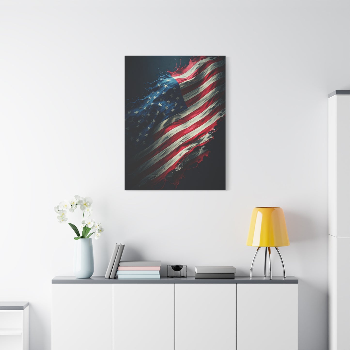 Artistic Brushstroke Flag of Freedom Wall Art & Canvas Prints