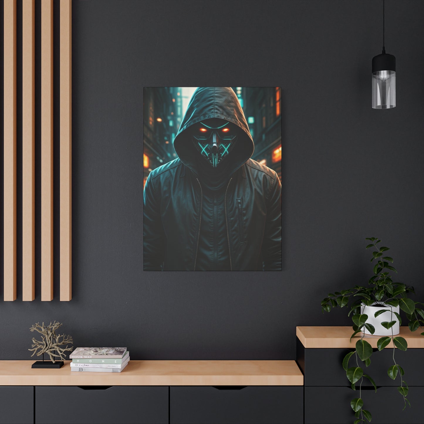 Neon Masked Vigilante Wall Art & Canvas Prints