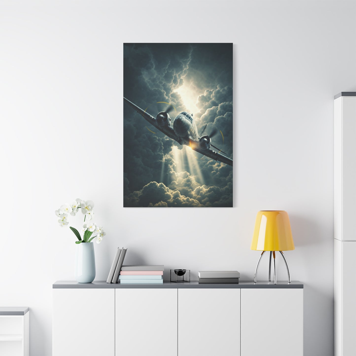 Lightning Storm Fighter Flight Wall Art & Canvas Prints
