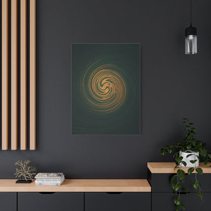 Golden Abyss Spiral Wall Art & Canvas Prints
