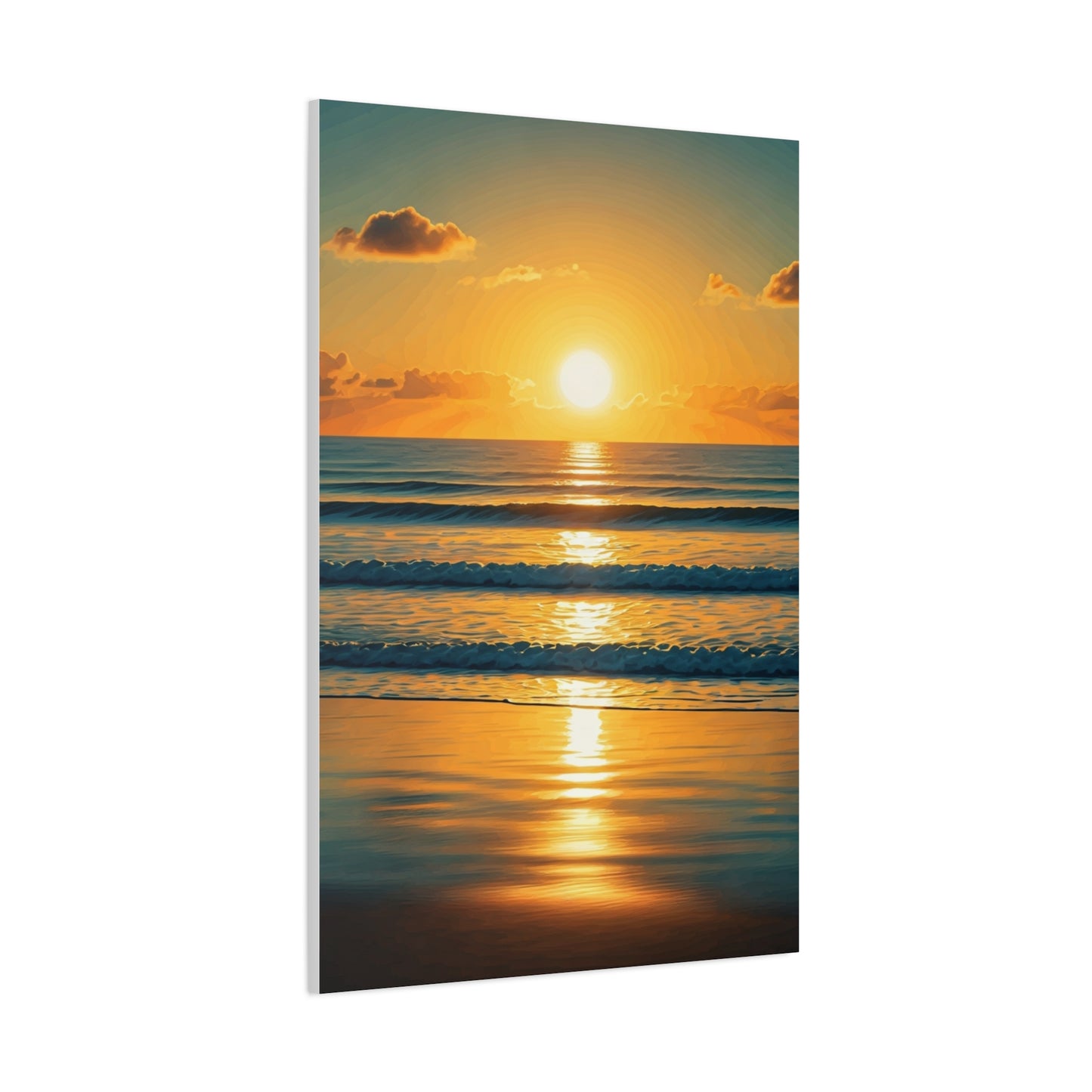 Golden Wave Horizon Sunset Wall Art & Canvas Prints