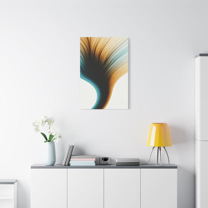 Flowing Gold and Teal Abstract Wall Art & Canvas Prints