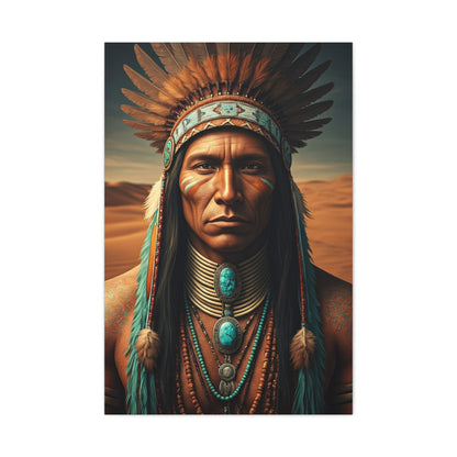 Tribal Spirit Headdress Portrait Wall Art & Canvas Prints