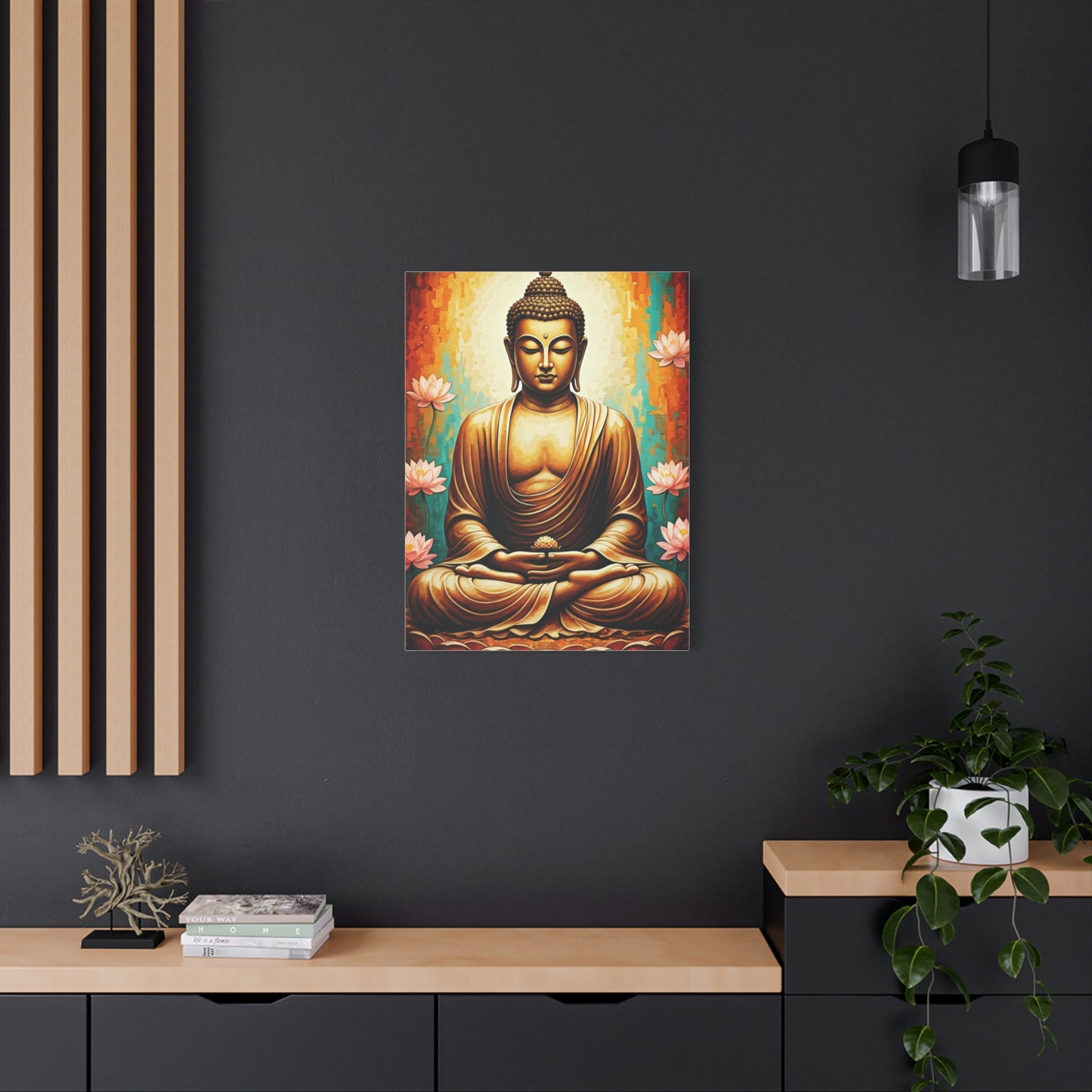 Sacred Lotus Buddha Portrait Wall Art & Canvas Prints