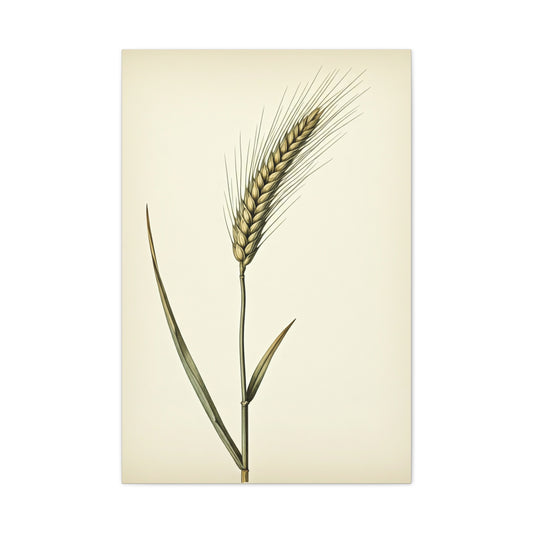 Golden Grain Stem Illustration Wall Art & Canvas Prints