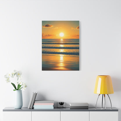 Golden Wave Horizon Sunset Wall Art & Canvas Prints