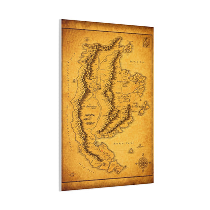 Desert Horizon World Map Adventure Wall Art & Canvas Prints