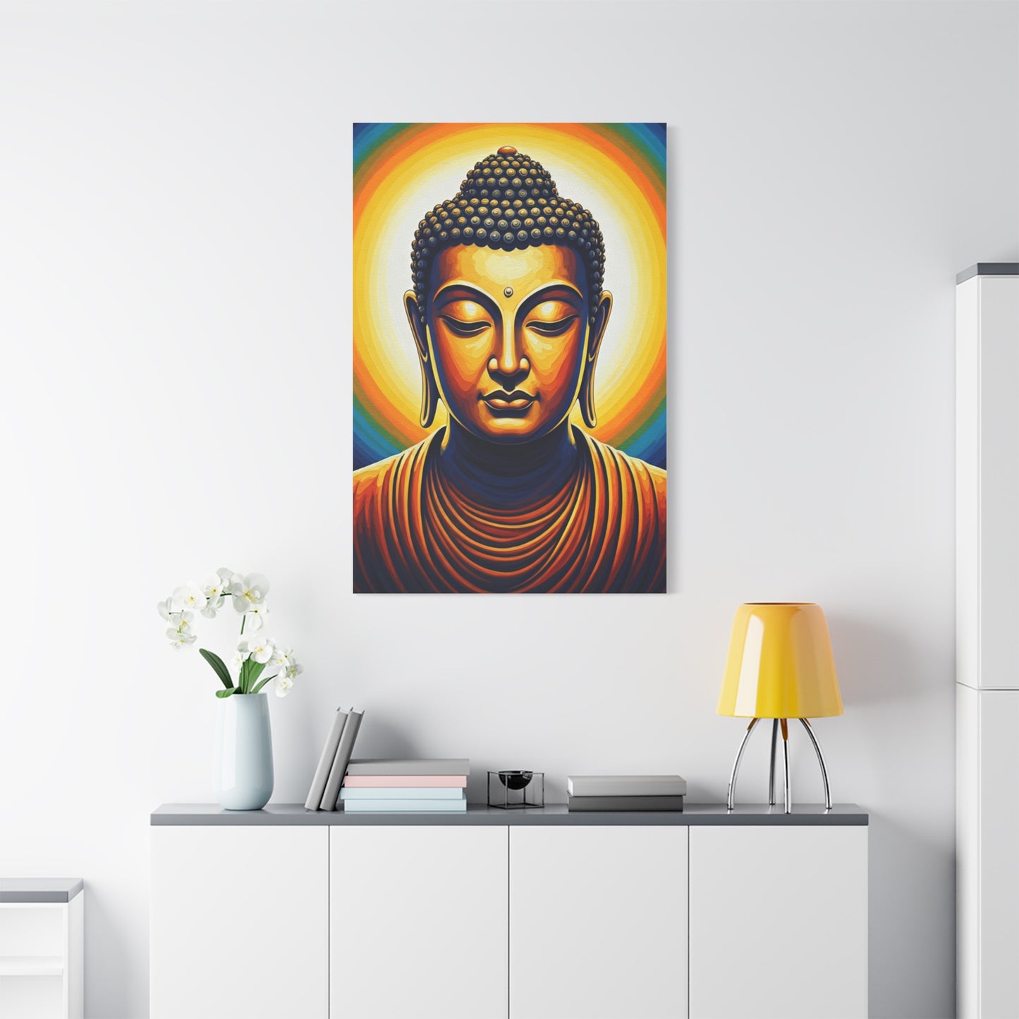 Rainbow Aura Enlightenment Buddha Wall Art & Canvas Prints