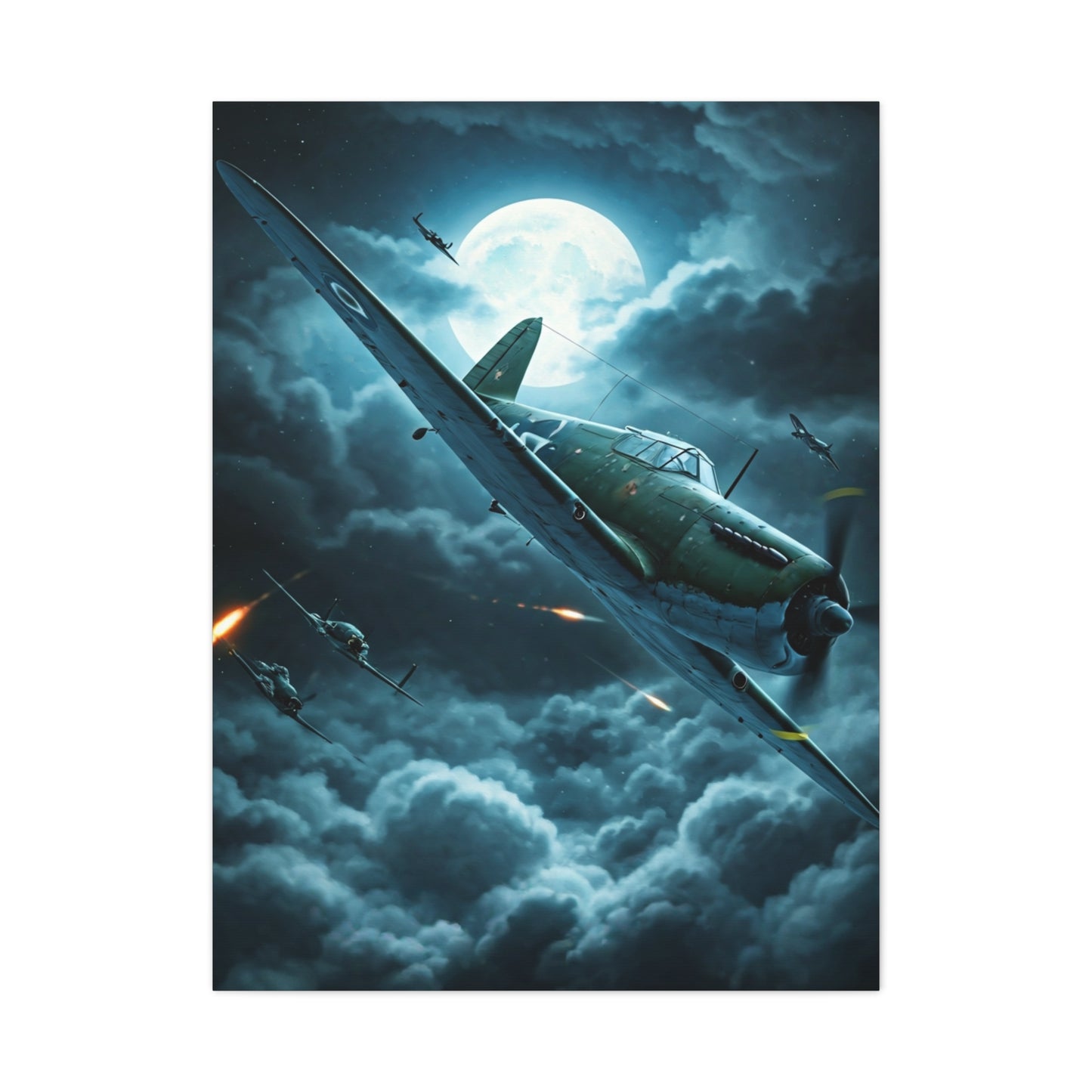 Moonlit Storm Flight Mystery Wall Art & Canvas Prints