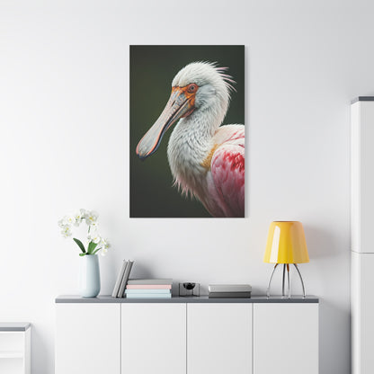 Elegant Pink Pelican Portrait Wall Art & Canvas Prints