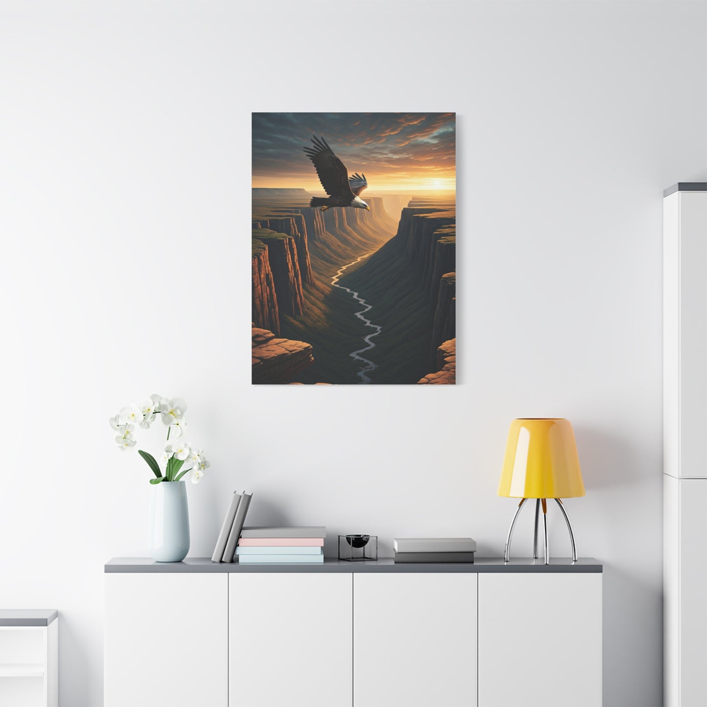 Eagle Over the Canyon Wall Art & Canvas Prints