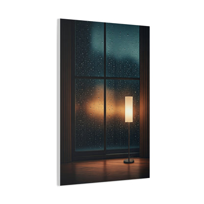 Rainy Window Glow Interior Wall Art & Canvas Prints