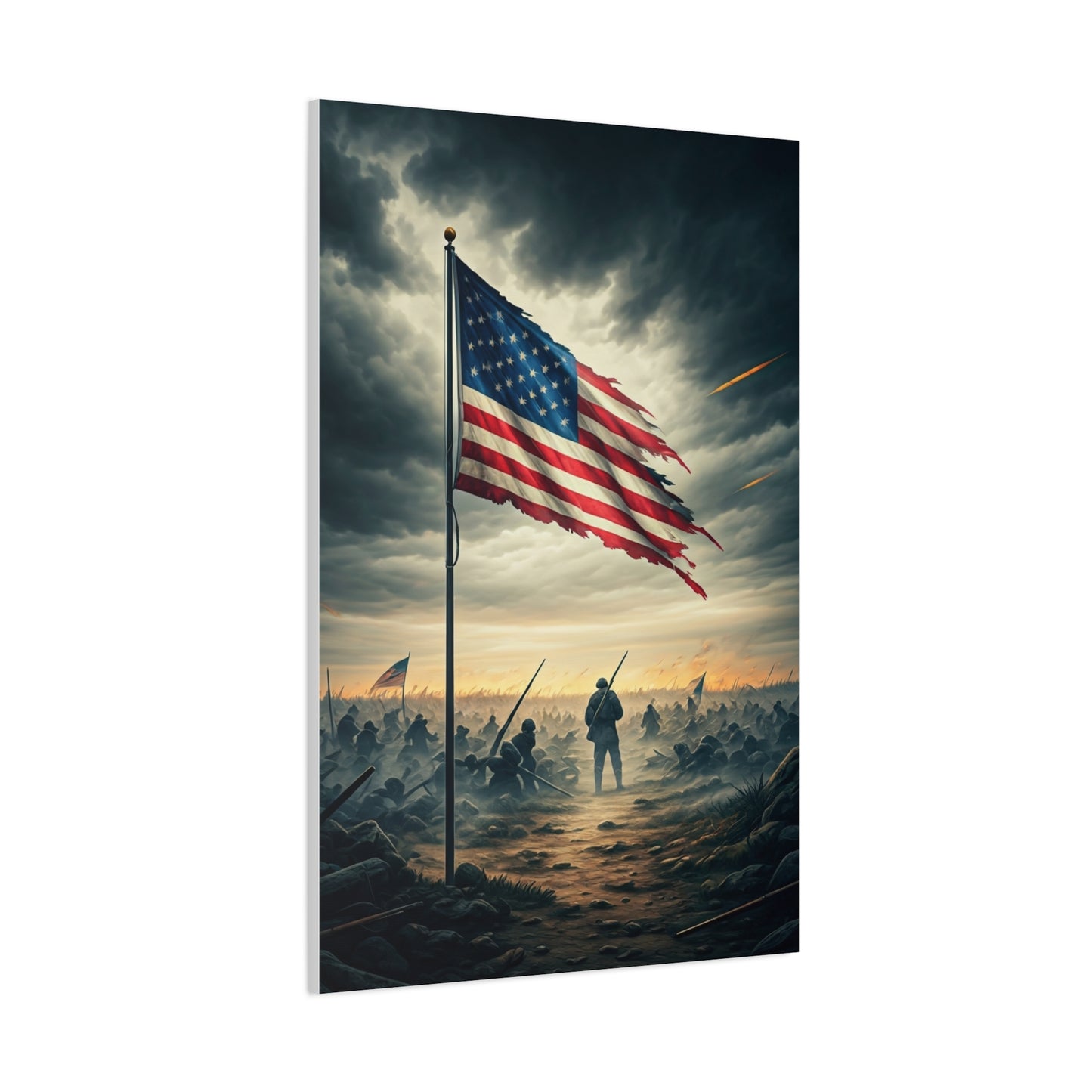 Battlefield Patriot Flag Tribute Wall Art & Canvas Prints