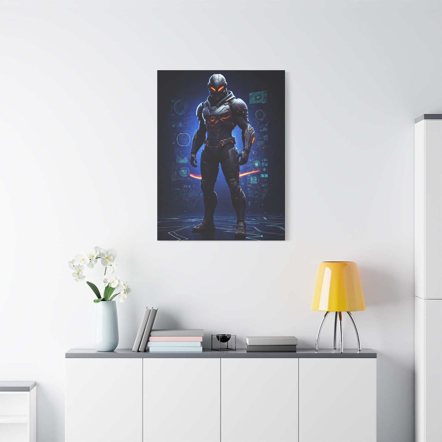 Futuristic Armored Sentinel Wall Art & Canvas Prints