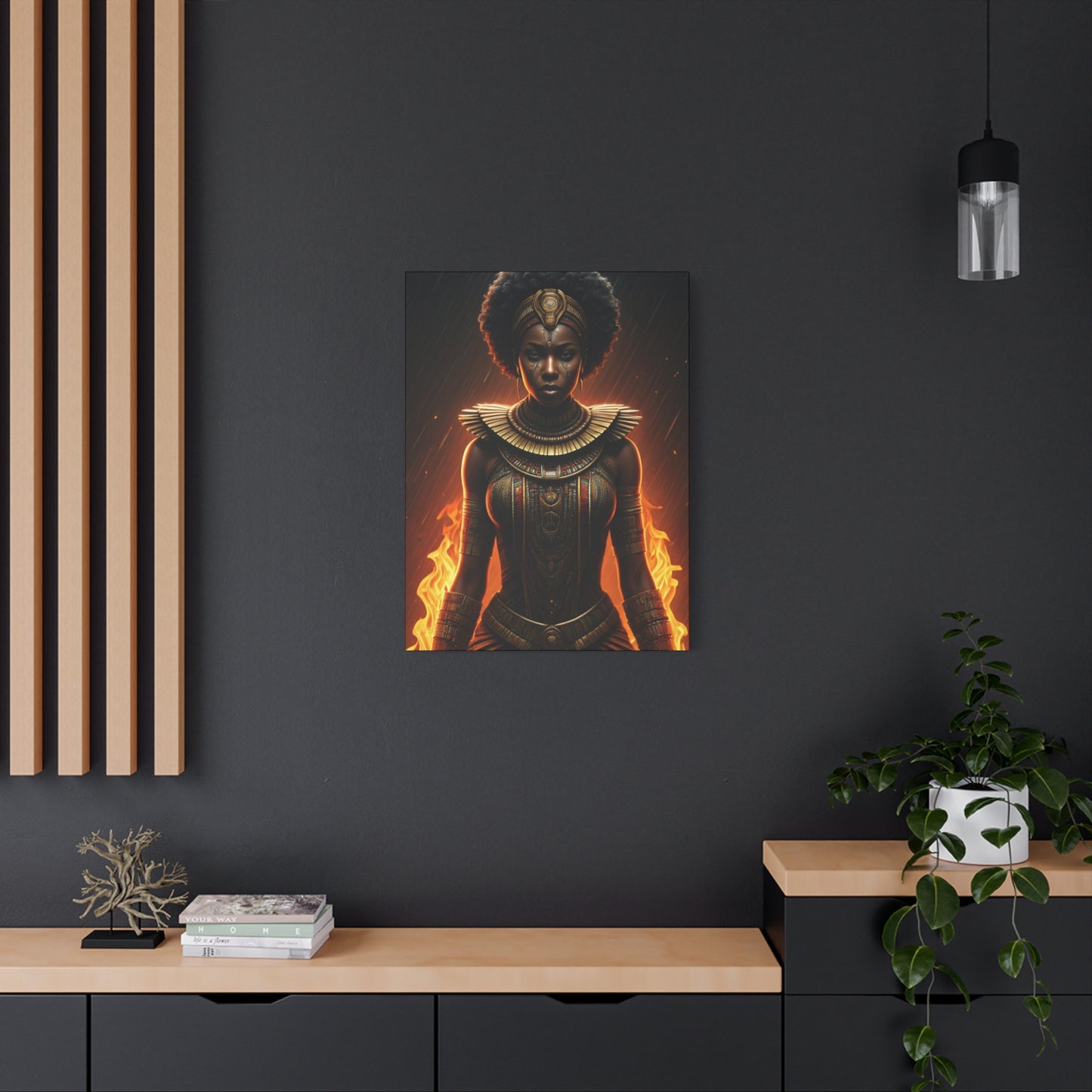 Flame Crown Warrior Queen Wall Art & Canvas Prints