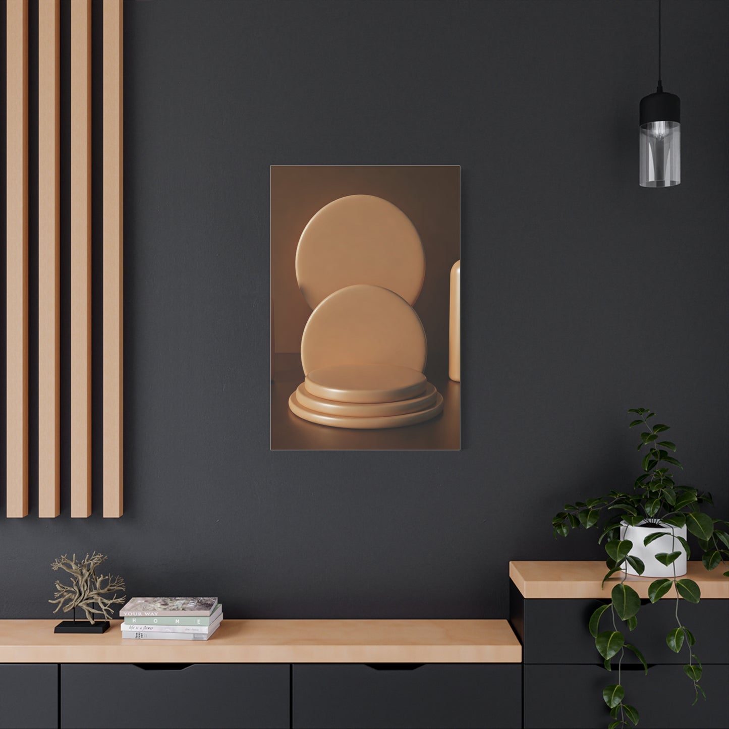 Sculptural Circular Podium Minimal Wall Art & Canvas Prints