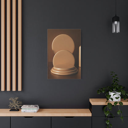 Sculptural Circular Podium Minimal Wall Art & Canvas Prints