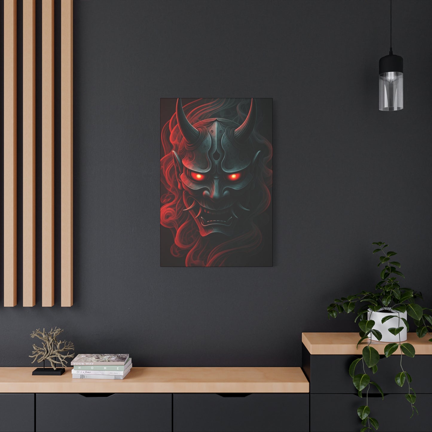 Dark Oni Mask Wall Art & Canvas Prints