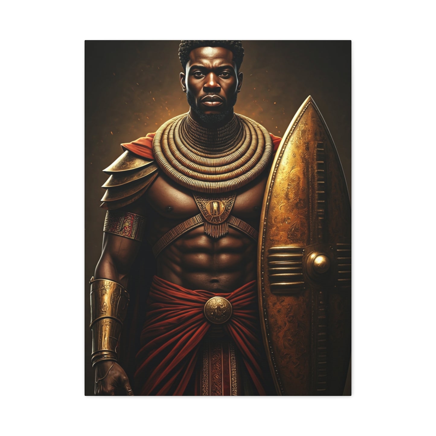African Warrior Shield Legend Wall Art & Canvas Prints