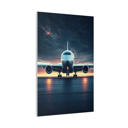 Jet Runway Storm Departure Wall Art & Canvas Prints