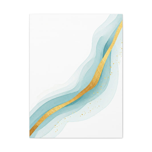 Gold Vein Flow Abstract Wall Art & Canvas Prints