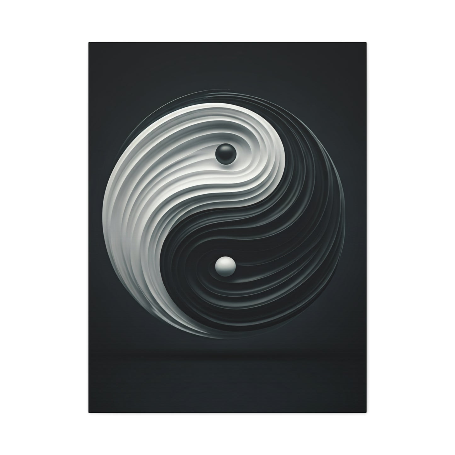 Monochrome Yin Yang Energy Wall Art & Canvas Prints