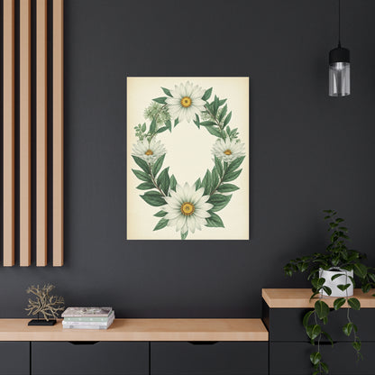 Floral Wreath Illustration Wall Art & Canvas Prints