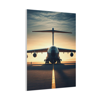 Golden Runway Departure Jet Wall Art & Canvas Prints