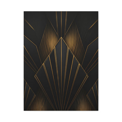 Deco Diamond Elegance Black & Gold Wall Art & Canvas Prints