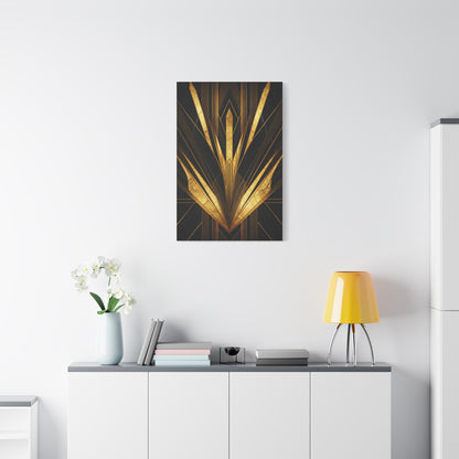 Black Marble Gold Deco Crown Wall Art & Canvas Prints