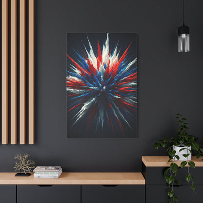 Abstract Patriotic Firework Burst Wall Art & Canvas Prints