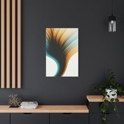 Flowing Gold and Teal Abstract Wall Art & Canvas Prints