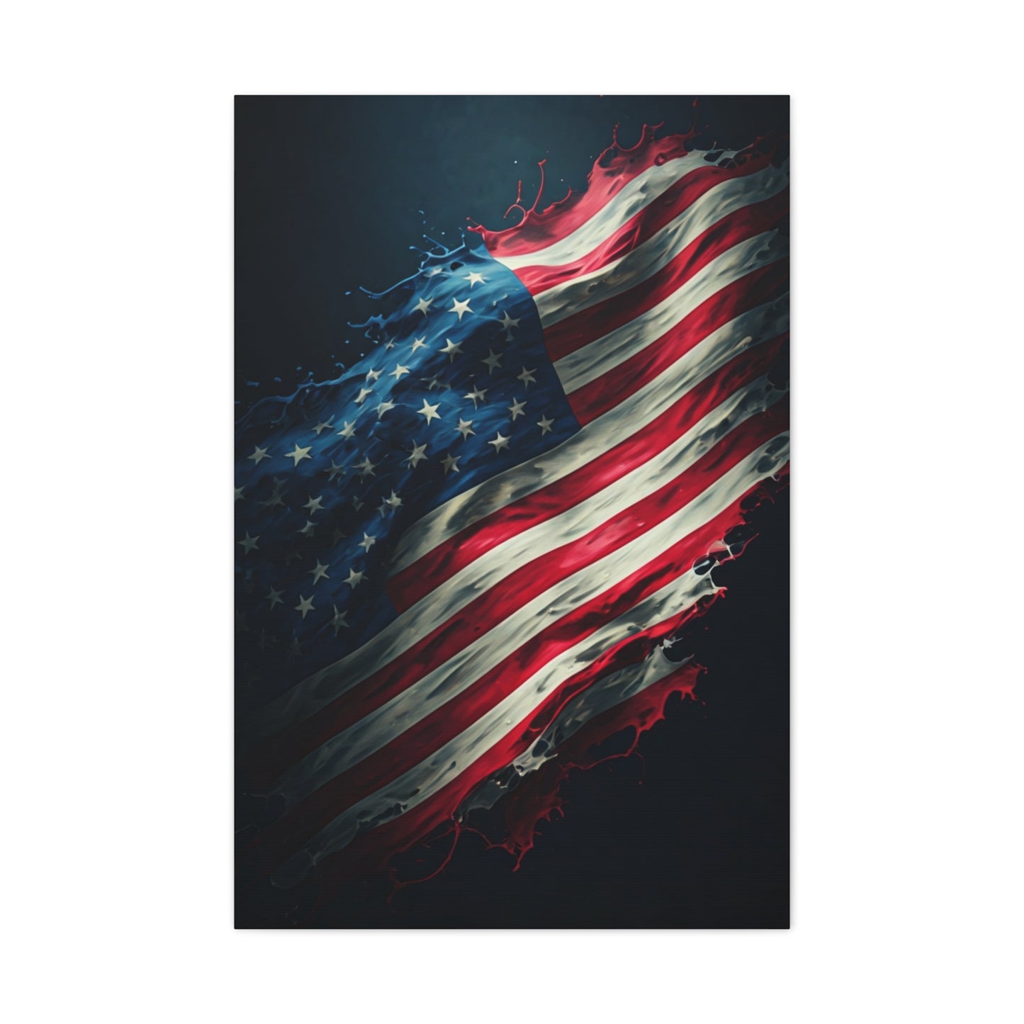 Artistic Brushstroke Flag of Freedom Wall Art & Canvas Prints