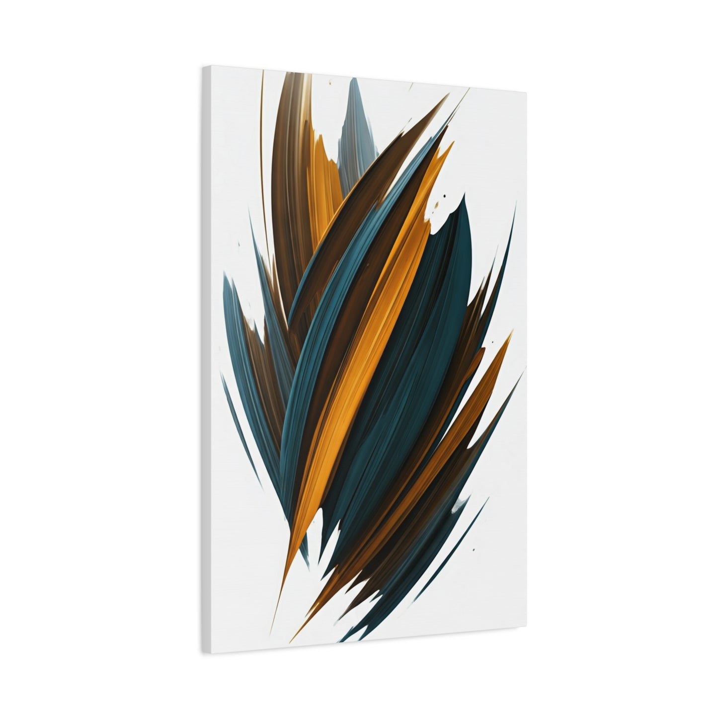 Teal Ember Surge Abstract Wall Art & Canvas Prints