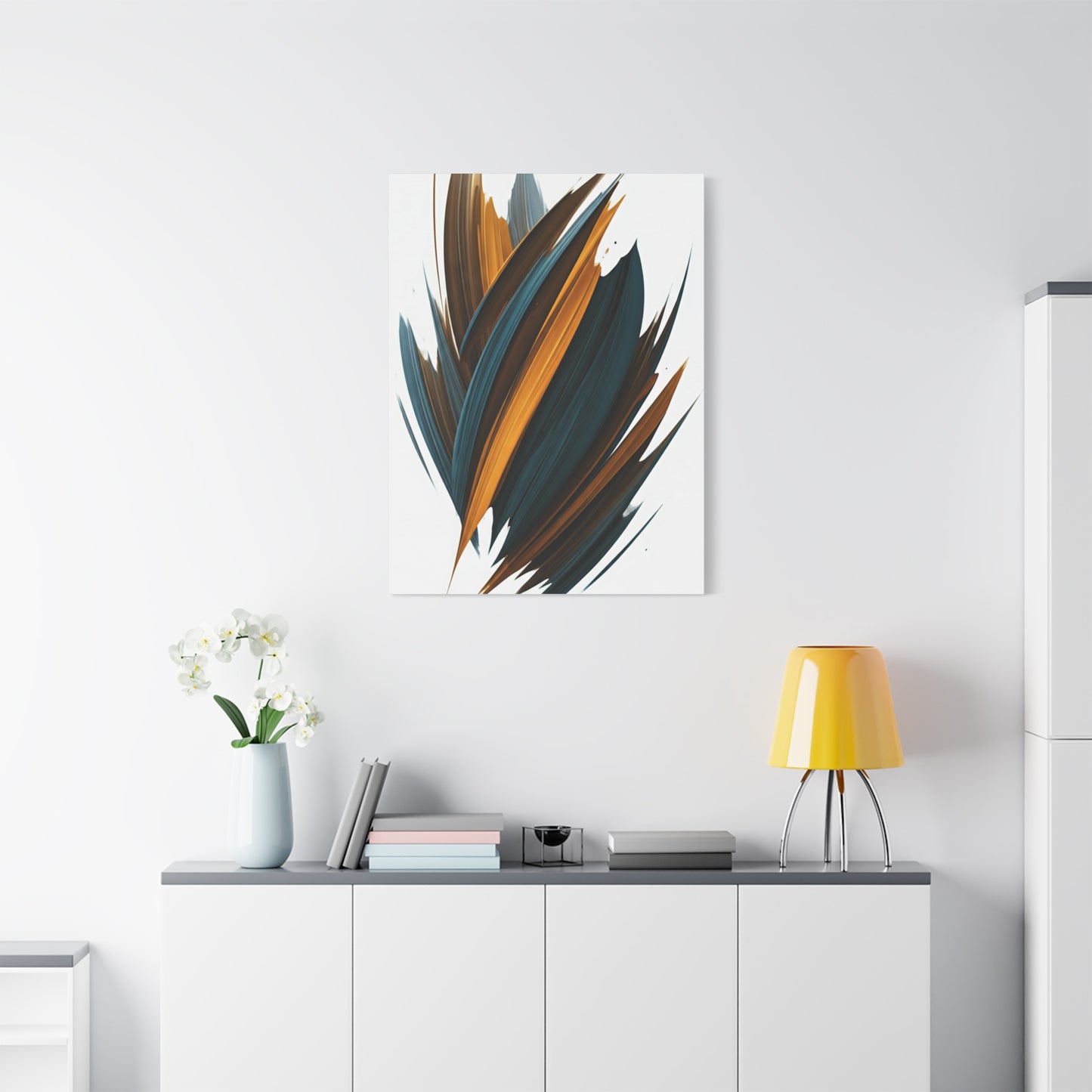 Teal Ember Surge Abstract Wall Art & Canvas Prints