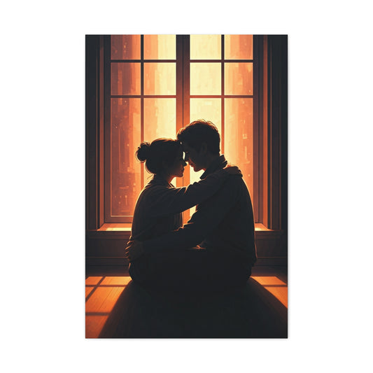Quiet Embrace by Sunlit Window Wall Art & Canvas Prints