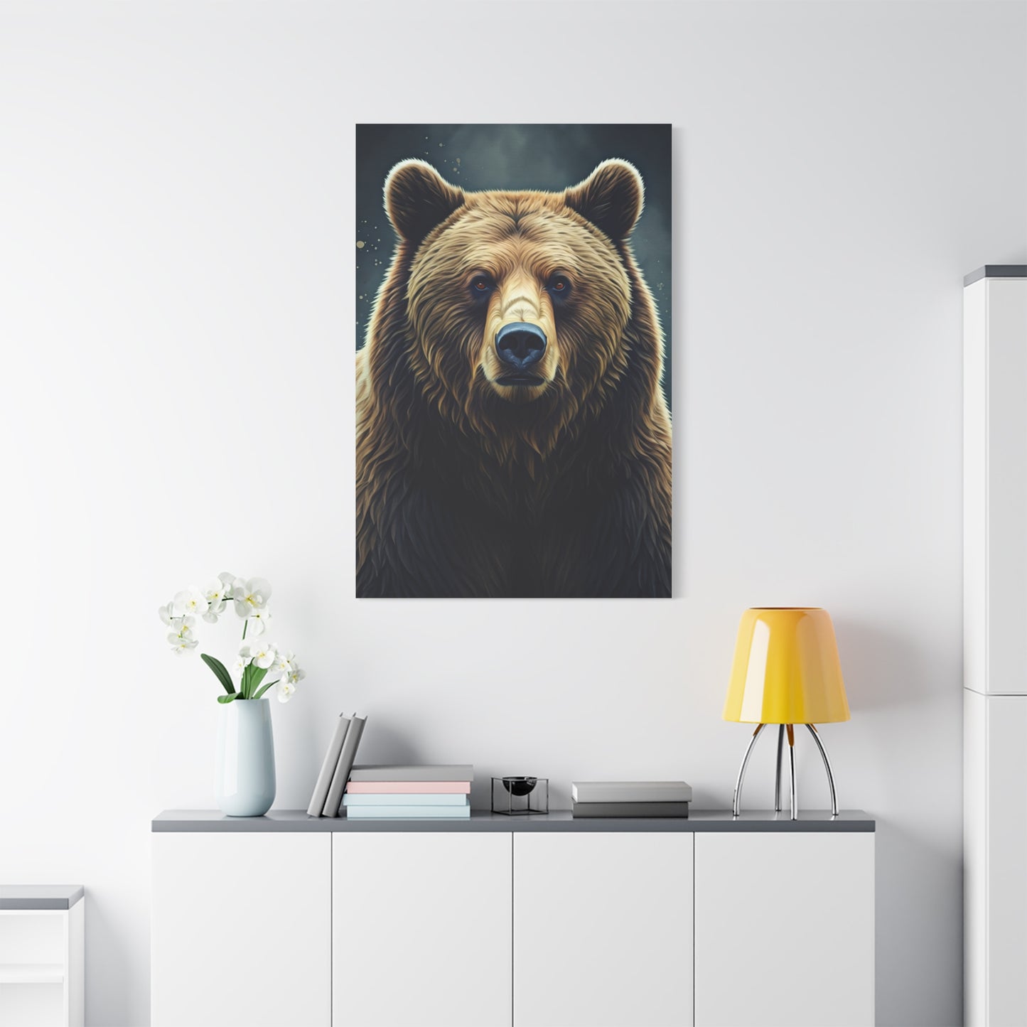 Geometric Style Brown Bear Wall Art & Canvas Prints