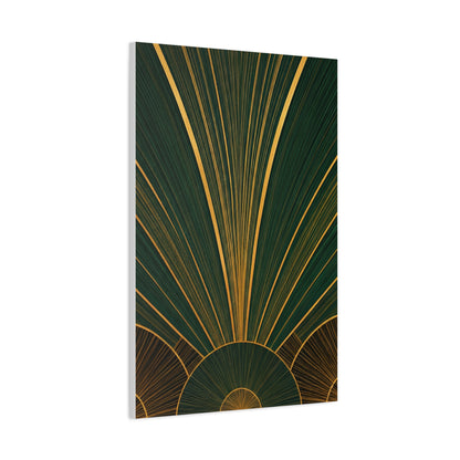 Emerald Deco Fanburst Wall Art & Canvas Prints