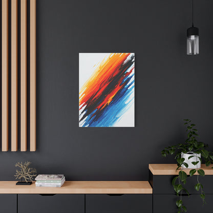 Expressive Red and Blue Abstract Wall Art & Canvas Prints
