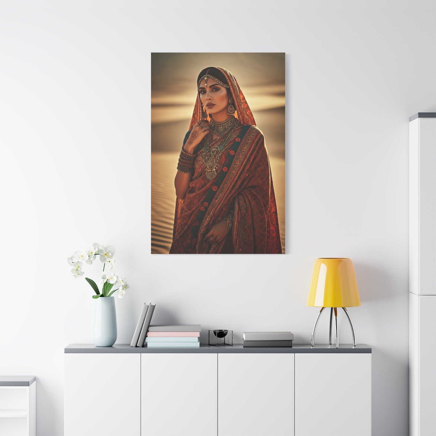 Ornate Desert Bride Bohemian Portrait Wall Art & Canvas Prints