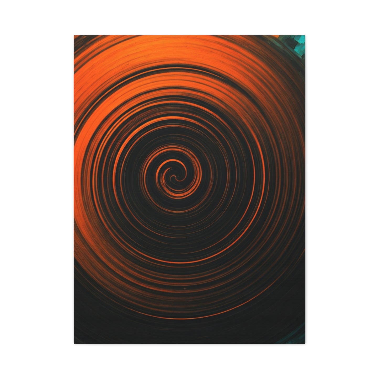Amber Vortex Spiral Abstract Wall Art & Canvas Prints